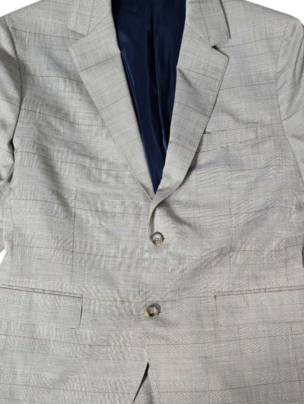 Bonobos Jetsetter Tan Glen Plaid Suit Italian Wool Blend Jacket 40S Pants 32x28 - Picture 3 of 16